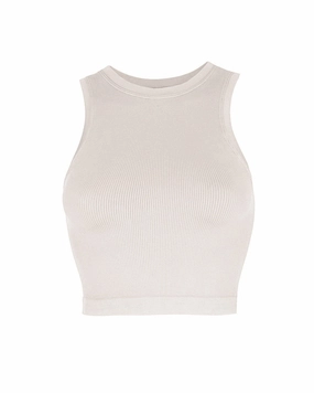 LUMINOUS Ribbed Vest | Taupe