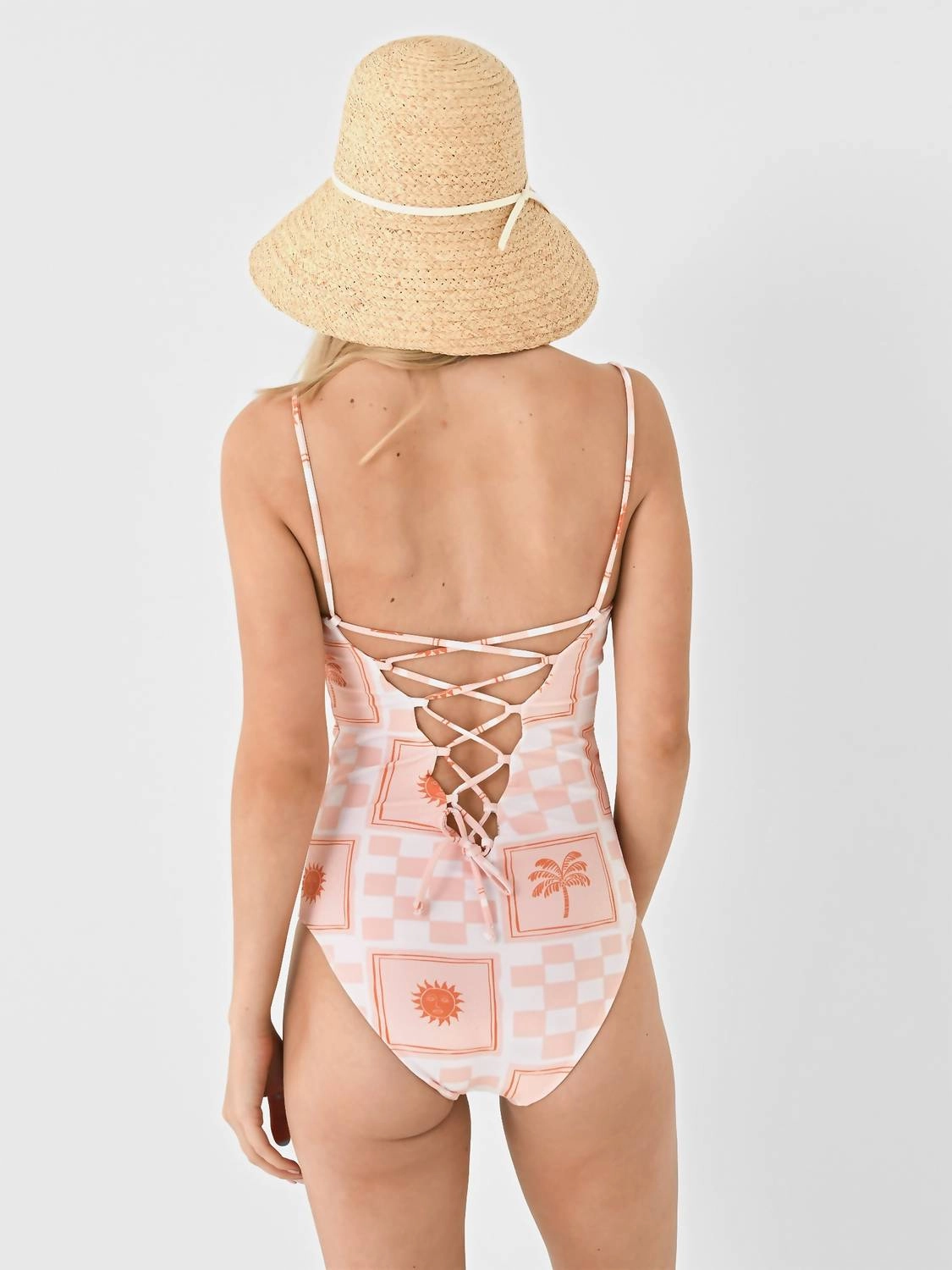 Luna One-Piece Swimsuit In Tile Print