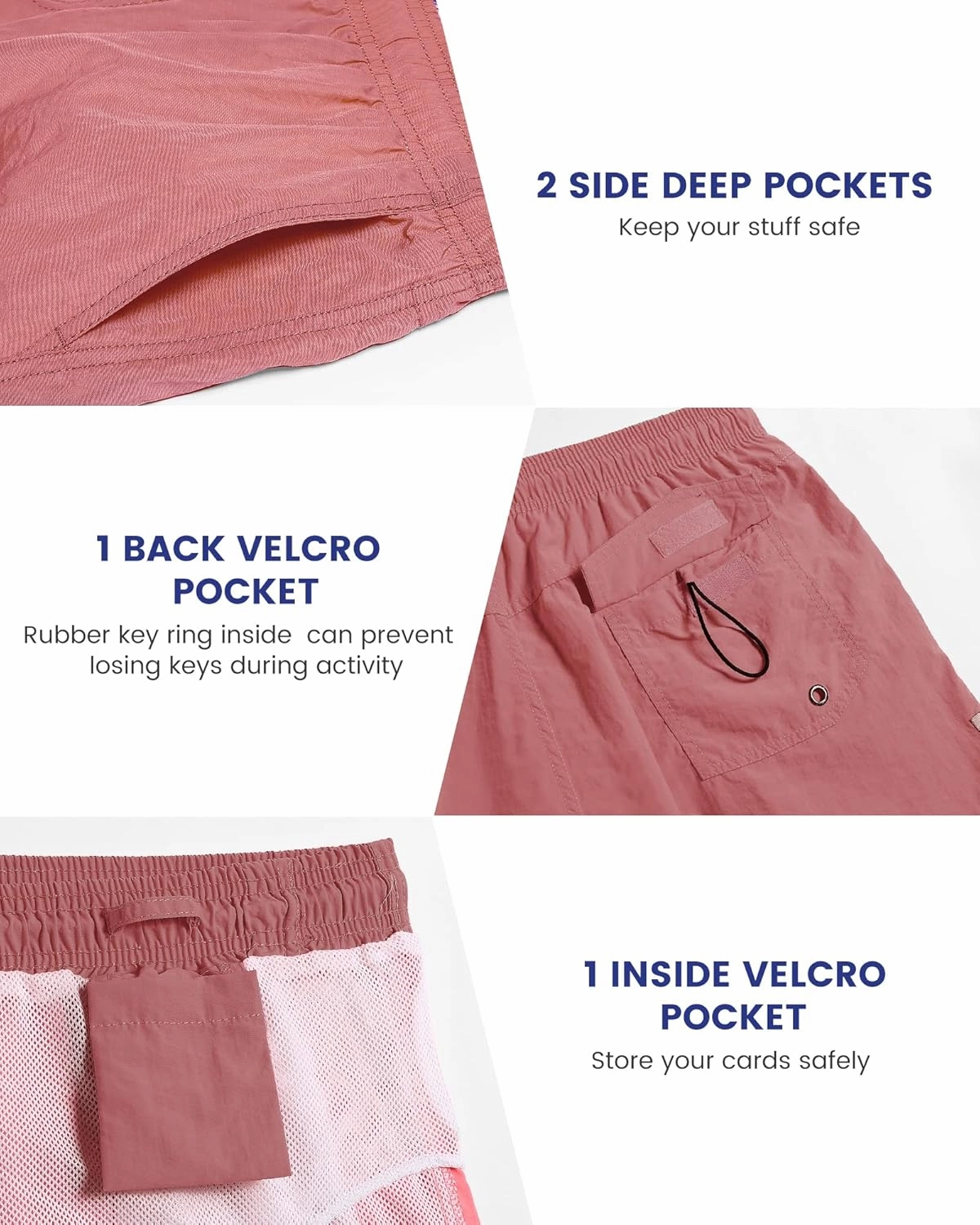 maamgic Mens Swim Trunks 5" with Mesh Lining Quick Dry Bathing Suits for Men Swim Shorts Swimwear
