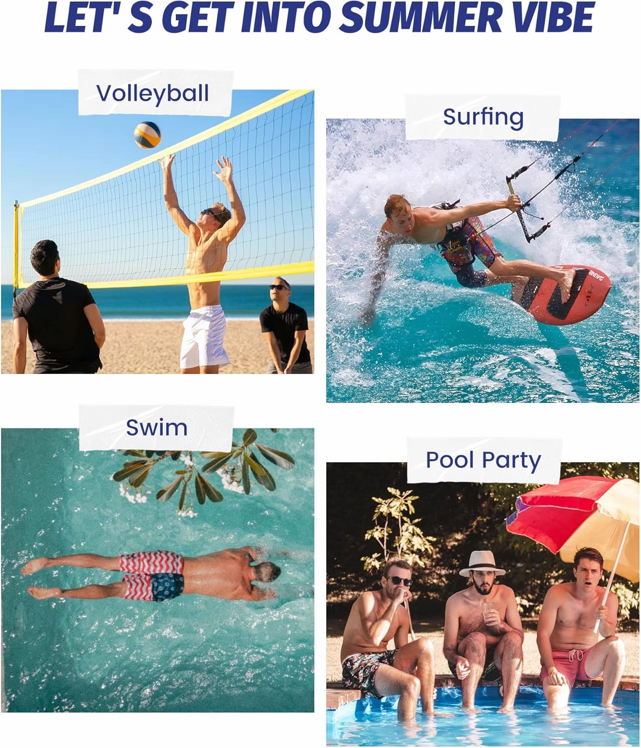 maamgic Mens Swim Trunks 5" with Mesh Lining Quick Dry Bathing Suits for Men Swim Shorts Swimwear