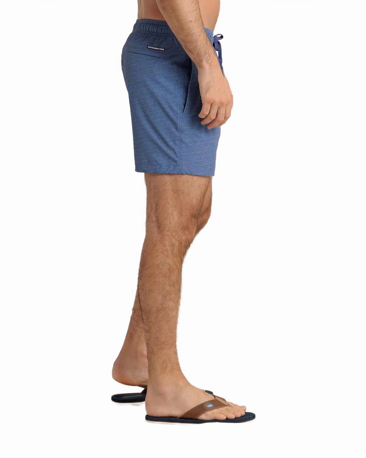 Make It Snappy Swim Trunk In Light Indigo