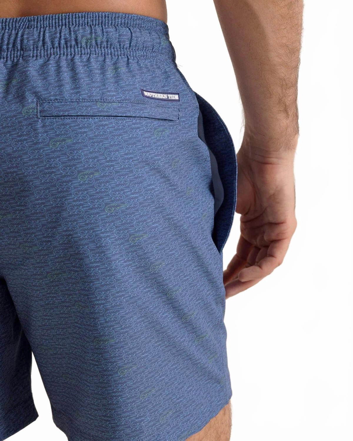 Make It Snappy Swim Trunk In Light Indigo
