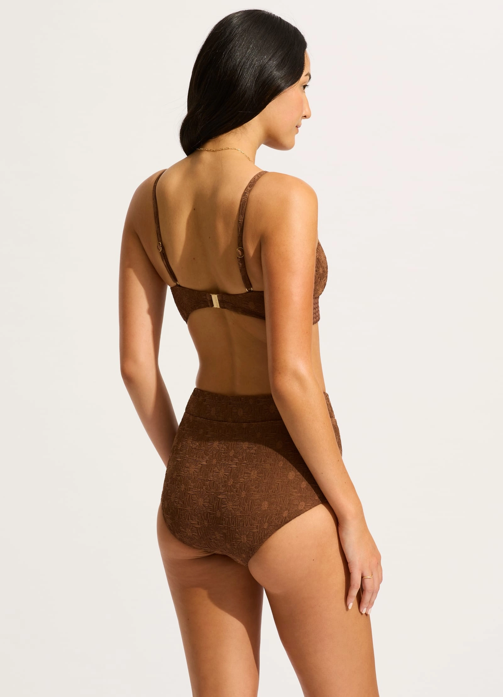 Marloe Banded Bralette Bikini Top - Tiramisu