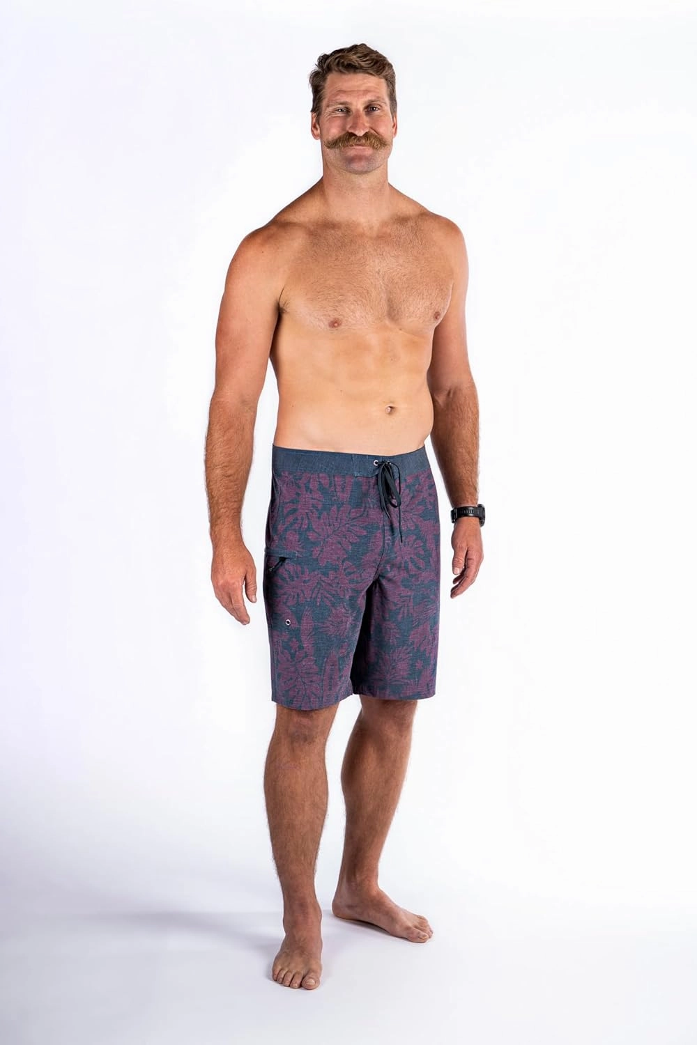 Maui Rippers Mens 21" Board Short Swim Trunks 4-Way Stretch with Large Pockets