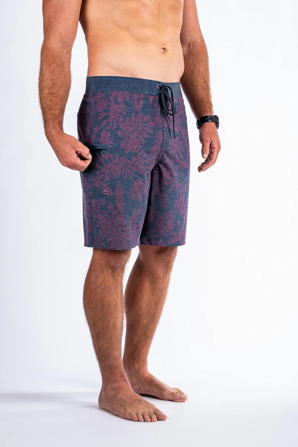 Maui Rippers Mens 21" Board Short Swim Trunks 4-Way Stretch with Large Pockets