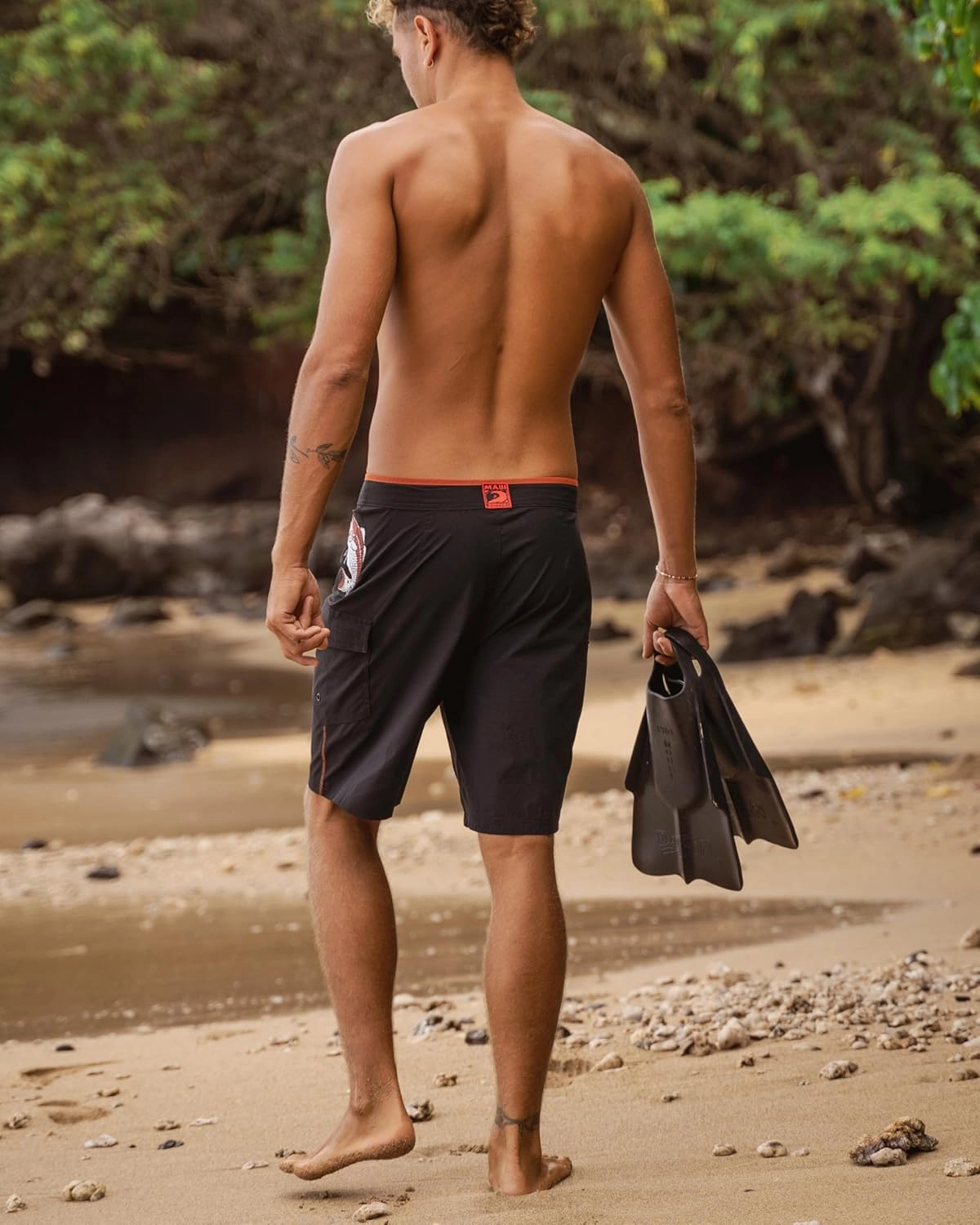 Maui Rippers Mens Board Shorts - Octo Tako | Triple Stitch Quick Dry Mens Swim Trunks