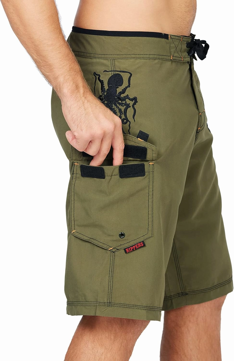 Maui Rippers Mens Board Shorts - Octo Tako | Triple Stitch Quick Dry Mens Swim Trunks