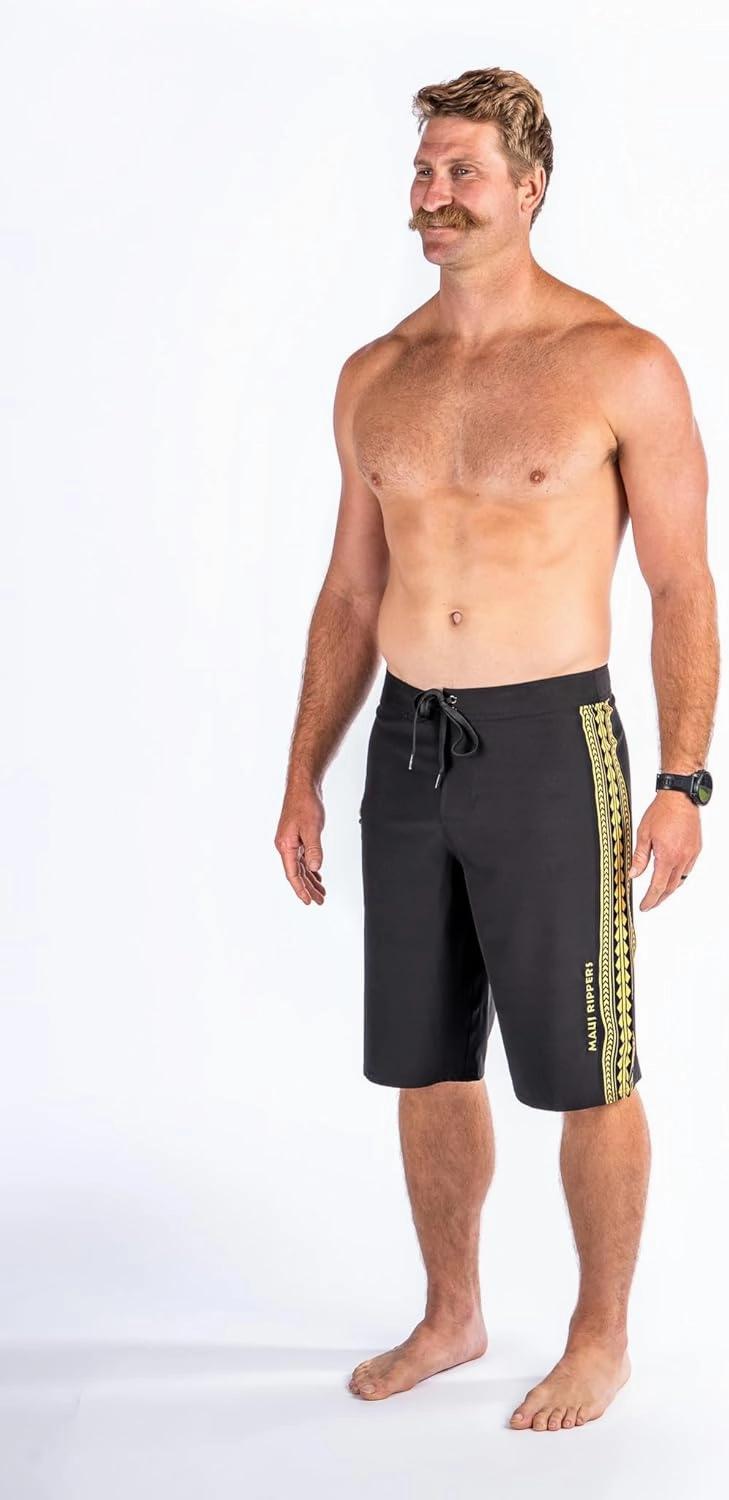 Maui Rippers Very Long 4 Way Stretch Boardshorts 24 Inch Outseam