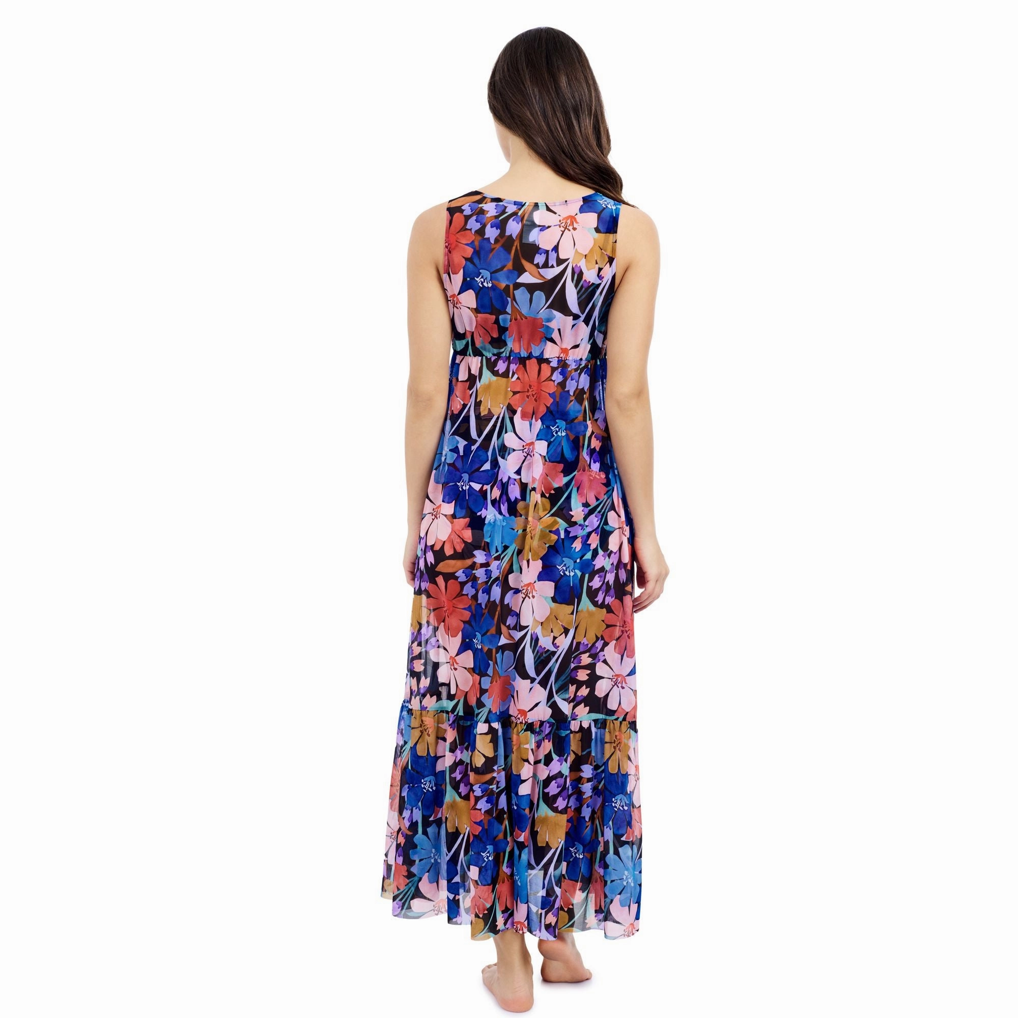 Melody V-neck Maxi Mesh Dress