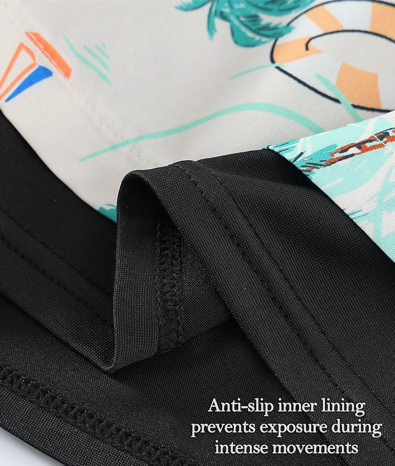 Men's 5" Quick Dry Swim Trunks Stretch Anti-Slip/Exposure Liner Vibrant Prints for Surfing Gym Beach Swimming