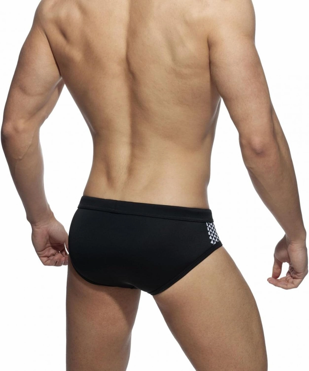 Men's Bikini Swimwear Sexy Low Rise Swimming Briefs with Adjustable Drawstring