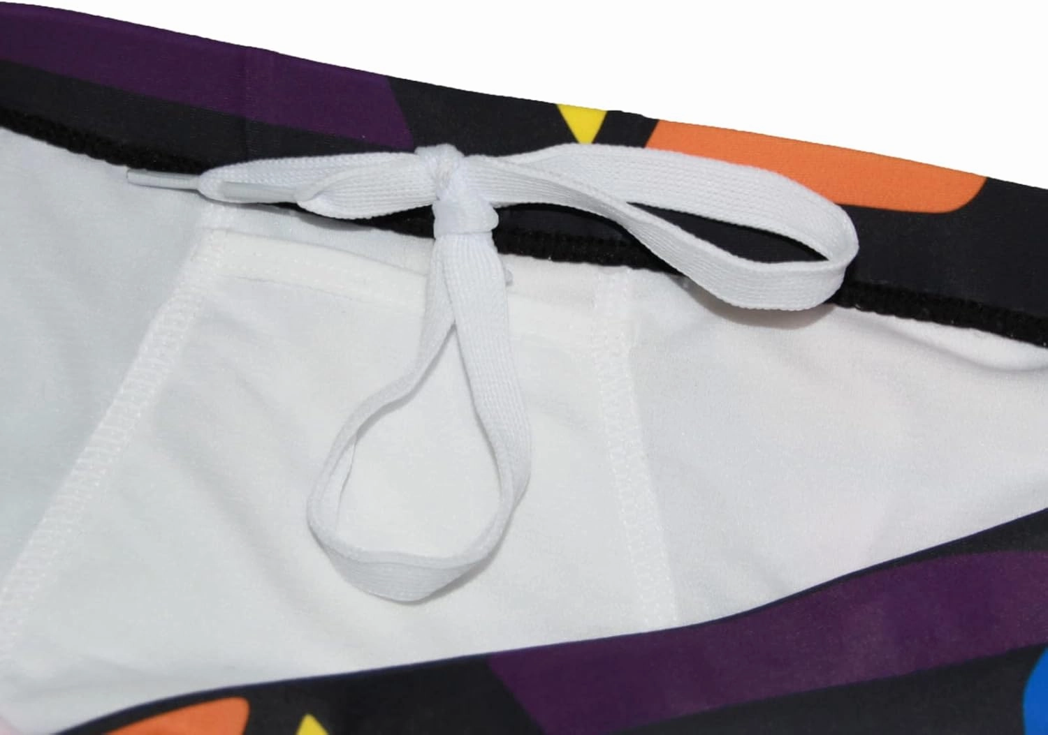 Men's Bikini Swimwear Sexy Low Rise Swimming Briefs with Adjustable Drawstring