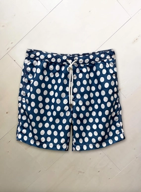 Men's Drawstring Board Short In Vintage Blue