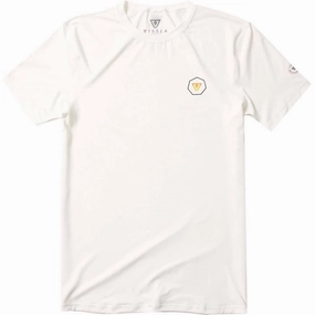 Men's Easy Seas Short Sleeve Rashguard In White