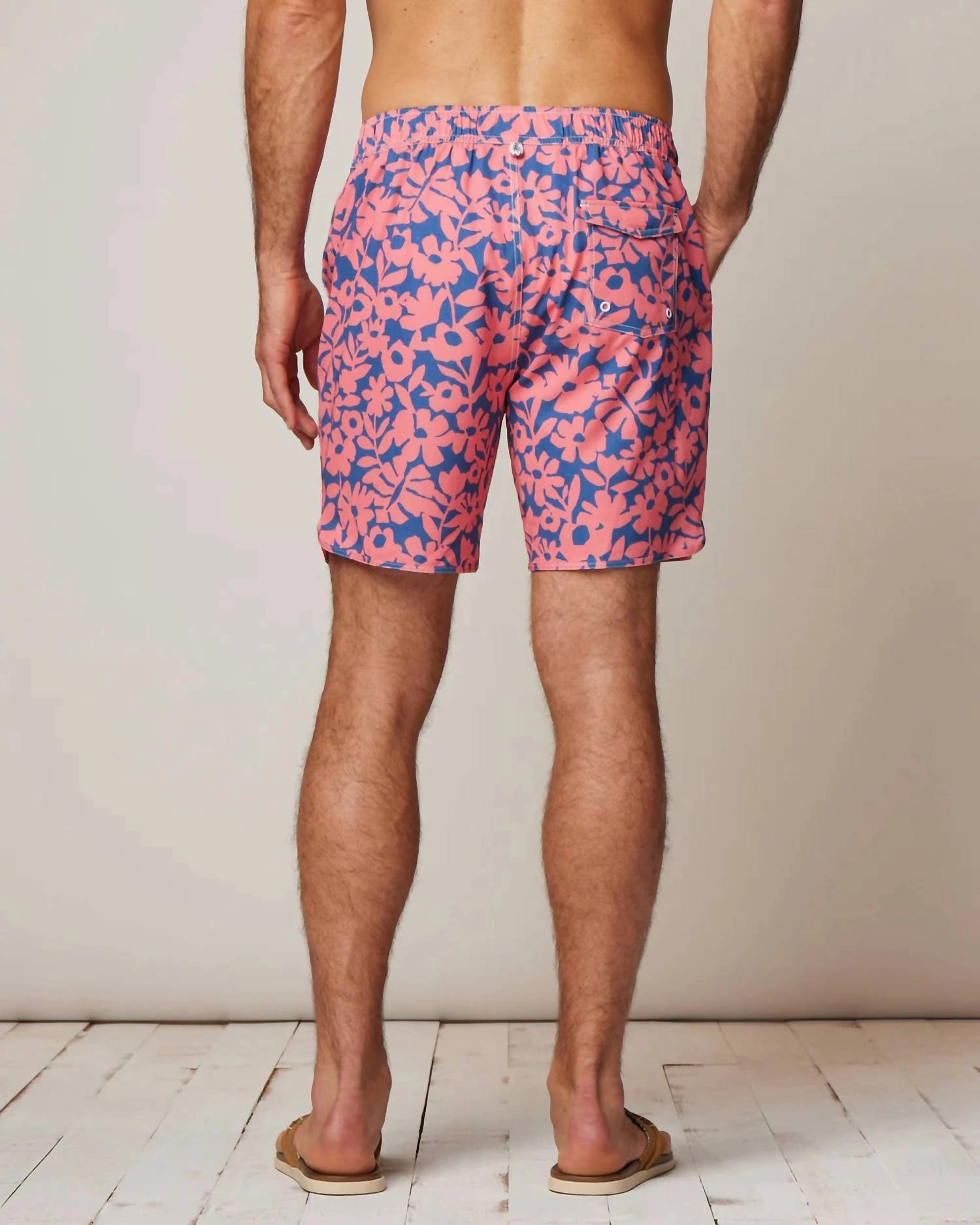 Men's Half Elastic 7" Surf Shorts In Malibu Red