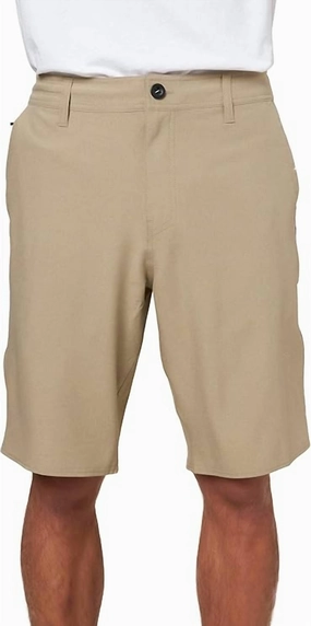Men's Loaded Heather Hybrid Board Shorts In Khaki