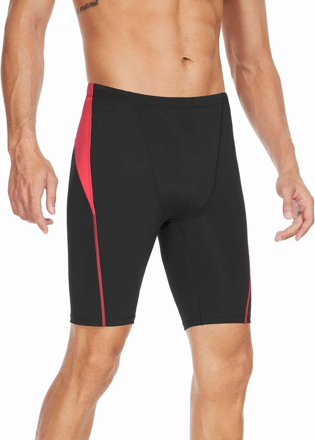 Men's Swim Jammers Competitive Athletic Swim Team Suit Training Endurance Racing Quick Dry Swimming Shorts UPF 50