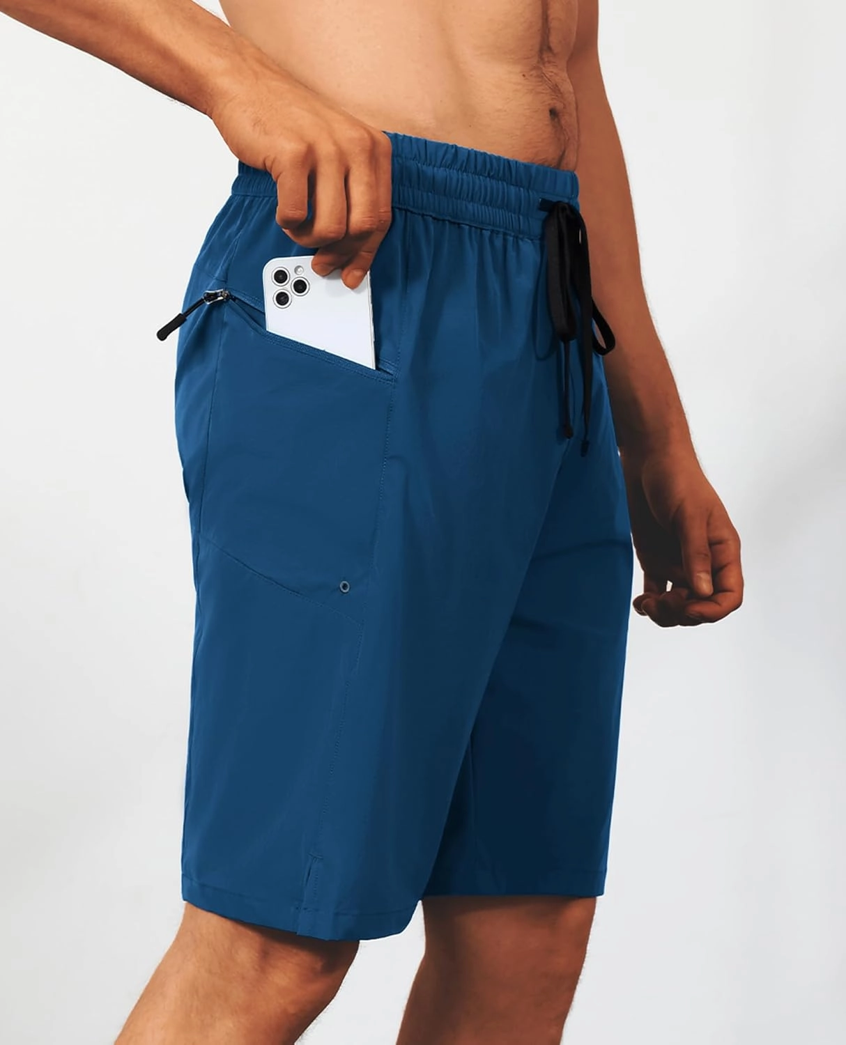 Men's Swim Trunks Quick Dry Beach Shorts with Zipper Pockets, UPF 50 , Swimming, Surfing, Outdoor - No Mesh Liner