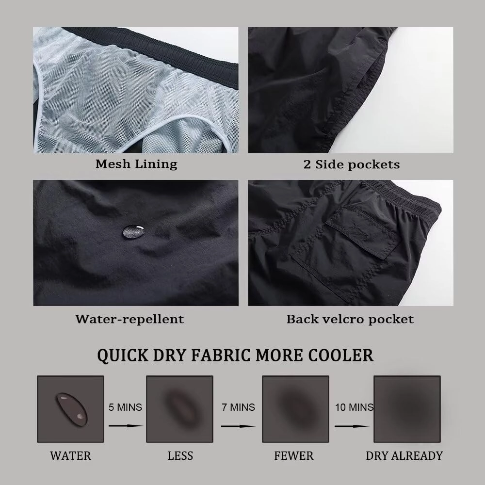 Men Swim Trunks Board Shorts with Mesh Lining Bathing Suits for Beach Swimwear Swimming