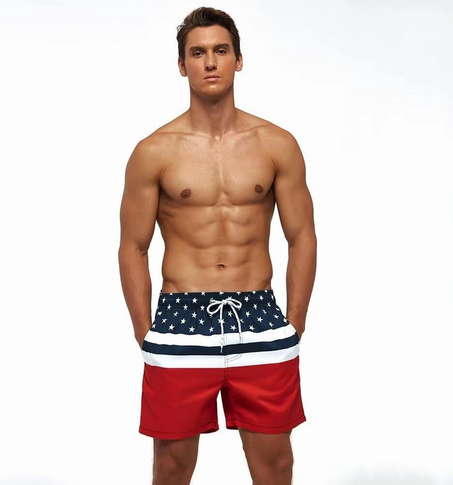Men Swim Trunks Board Shorts with Mesh Lining Bathing Suits for Beach Swimwear Swimming