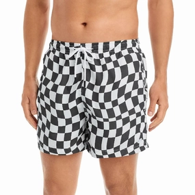 Mens Checkered Swim Trunks
