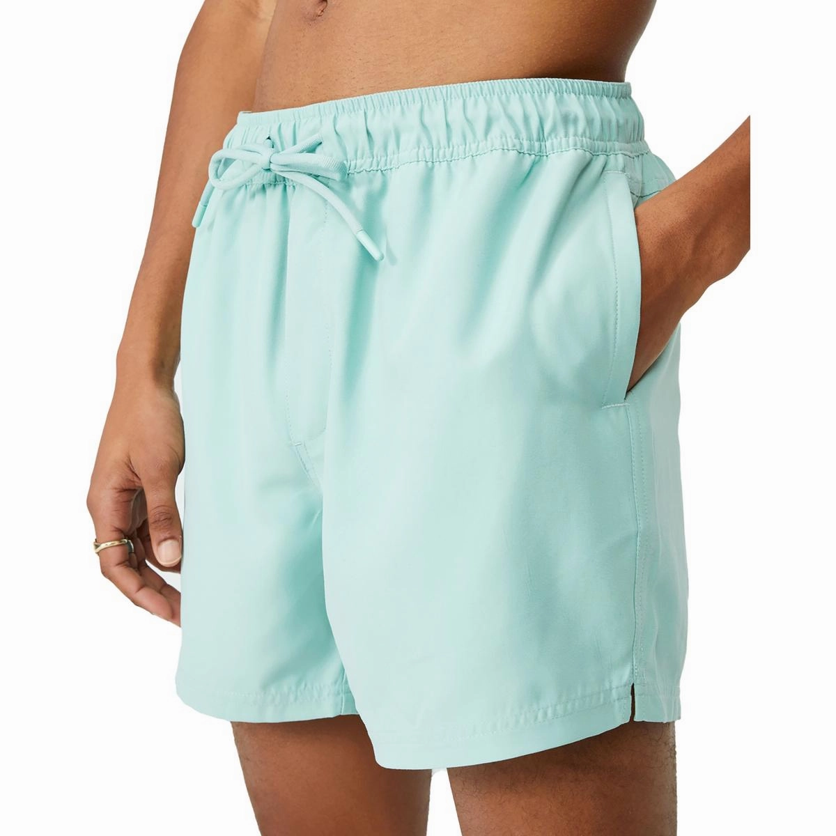 Mens Drawstring Board Shorts Swim Trunks