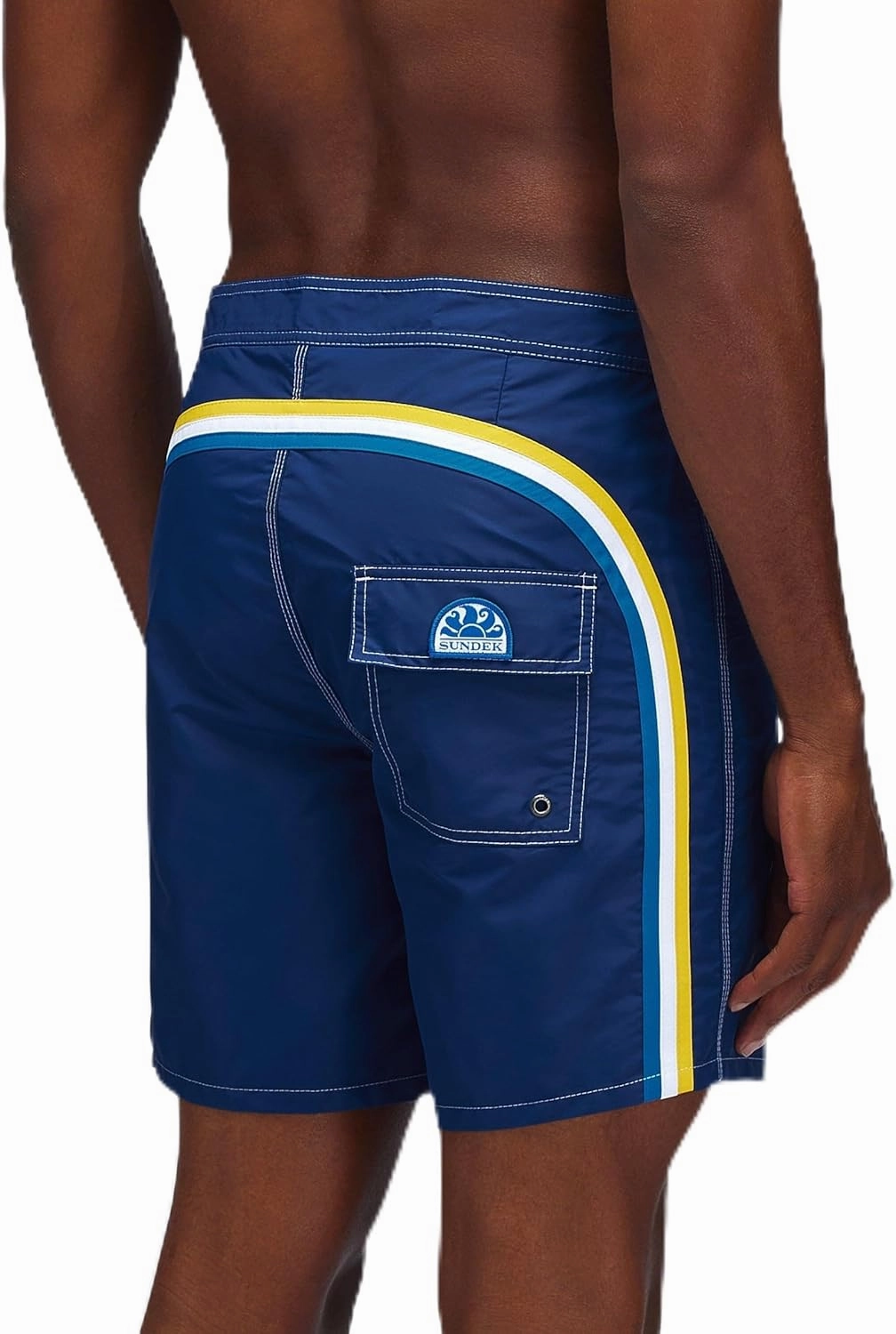Mens Fixed Waist Boardshort, Swim Trunks 16" Length 7.5" Inseam
