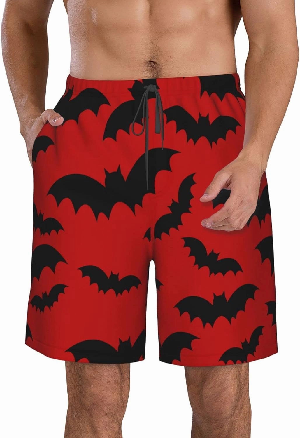 Mens Quick Dry Swim Trunks with Mesh Lining, Summer Surf Long Beach Pants Board Shorts Bathing Suits