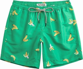 Mens Swim Trunks 7" Quick Dry Bathing Suits with Mesh Lining Printed Shorts Swimwear