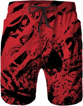 Mens Swim Trunks,Quick Dry Bathing Suits Summer Board Beach Shorts with Mesh Lining