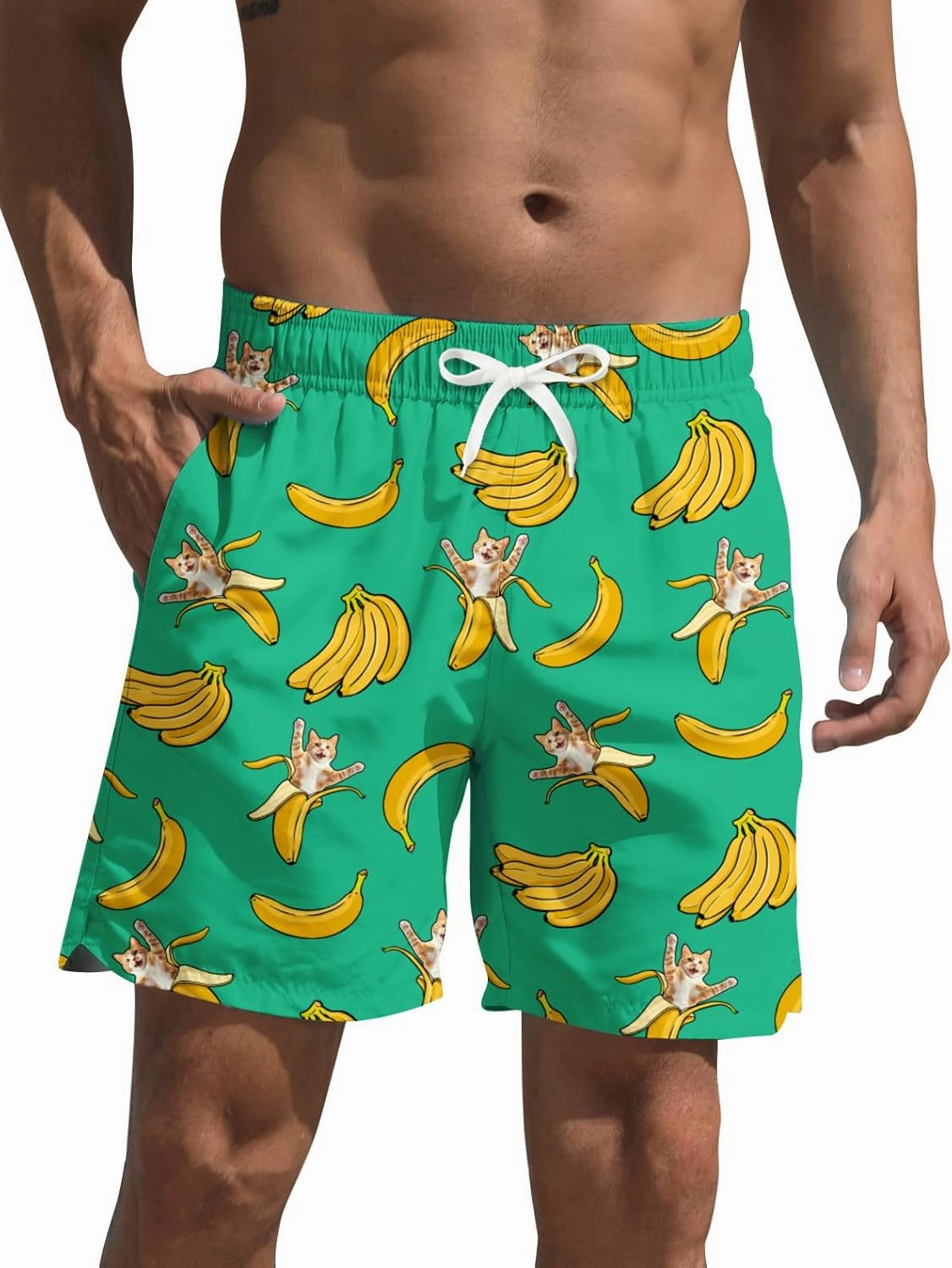Mens Swim Trunks Quick Dry Beach Shorts Summer Boardshorts with Mesh Lining
