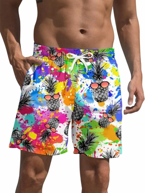 Mens Swim Trunks Quick Dry Beach Shorts Summer Boardshorts with Mesh Lining