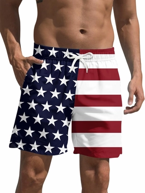 Mens Swim Trunks Quick Dry Beach Shorts Summer Boardshorts with Mesh Lining