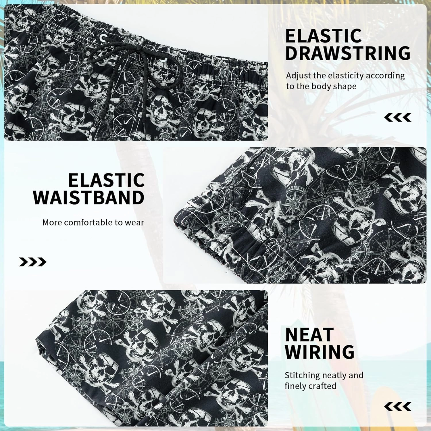 Mens Swim Trunks Quick Dry Board Shorts Bathing Suit for Men Beach Swimwear Breathable Surf Beach Shorts Swimwear