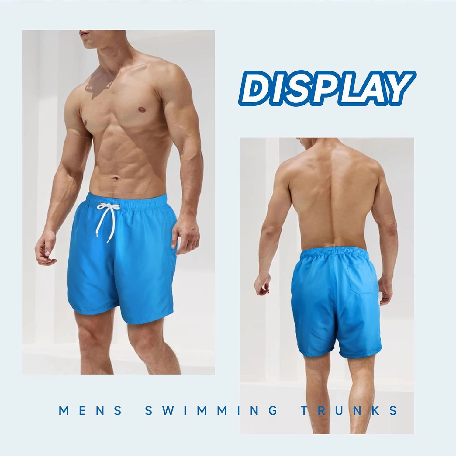 Mens Swim Trunks Swim Shorts Swimwear Quick Dry 7 Swimming Trunks with Mesh Lining