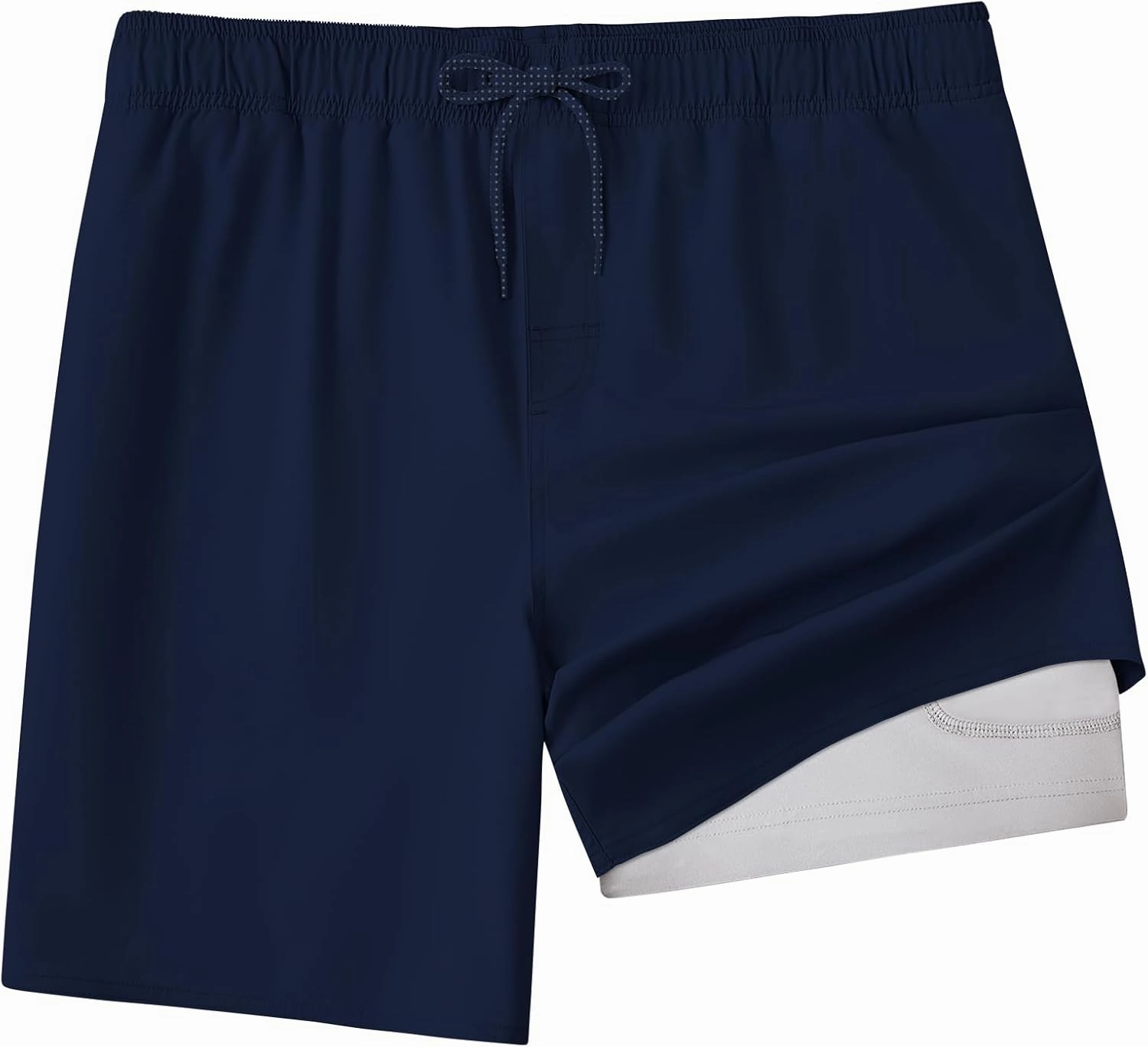 Mens Swim Trunks with Compression Liner 8 inch Quick-Dry Lightweight 2 in 1 Board Shorts 4-Way Stretch UPF 50 