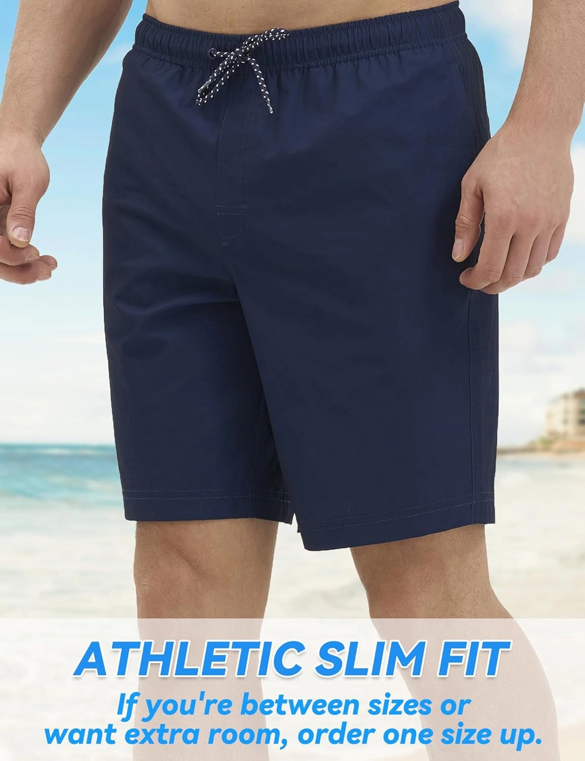 Mens Swim Trunks with Compression Liner 8 inch Quick-Dry Lightweight 2 in 1 Board Shorts 4-Way Stretch UPF 50 
