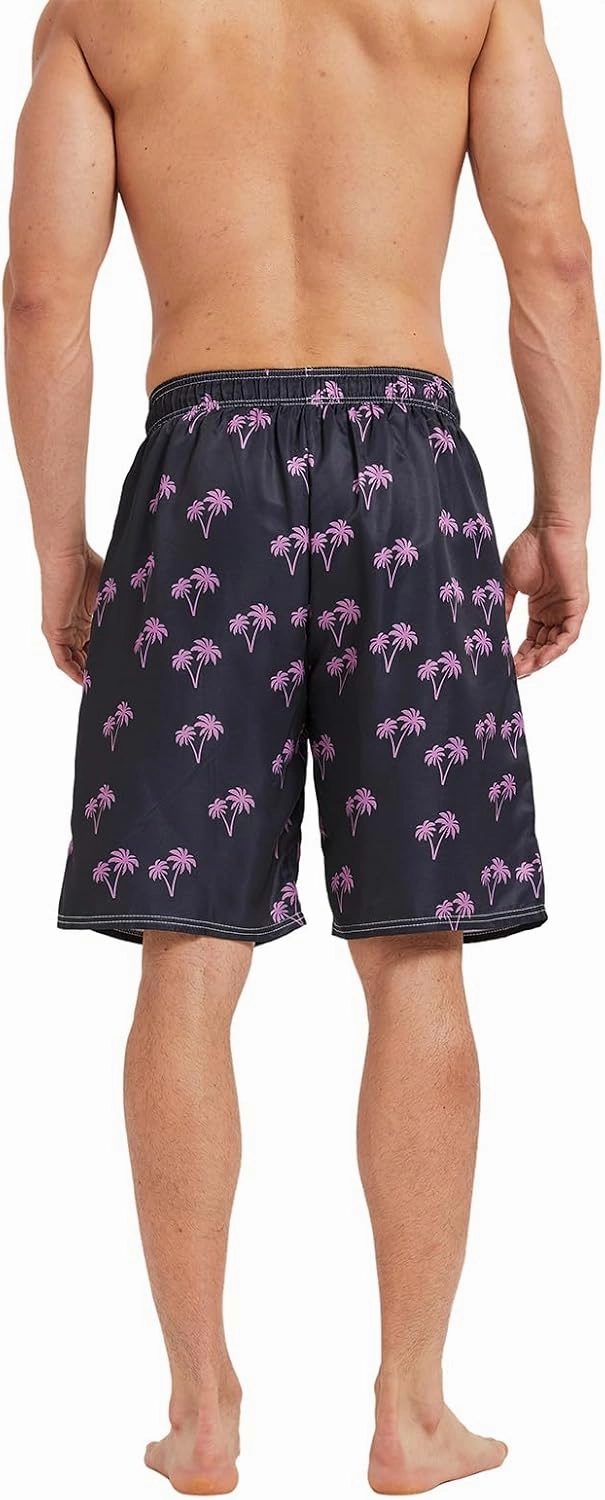 Mens Swim Trunks with Mesh Lining,Quick Dry Big Tall Board Shorts Swimsuit Beach Pants Swimwear Bathing Suits