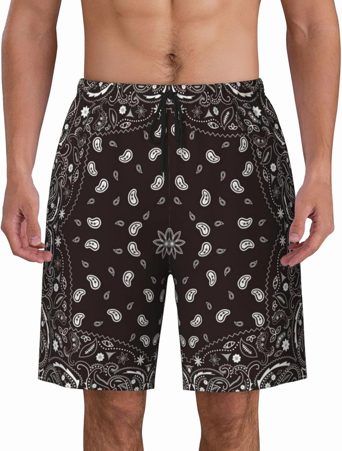 Mens Swim Trunks with Mesh Lining,Quick Dry Swimsuit Board Shorts Beach Pants Swimwear Bathing Suits