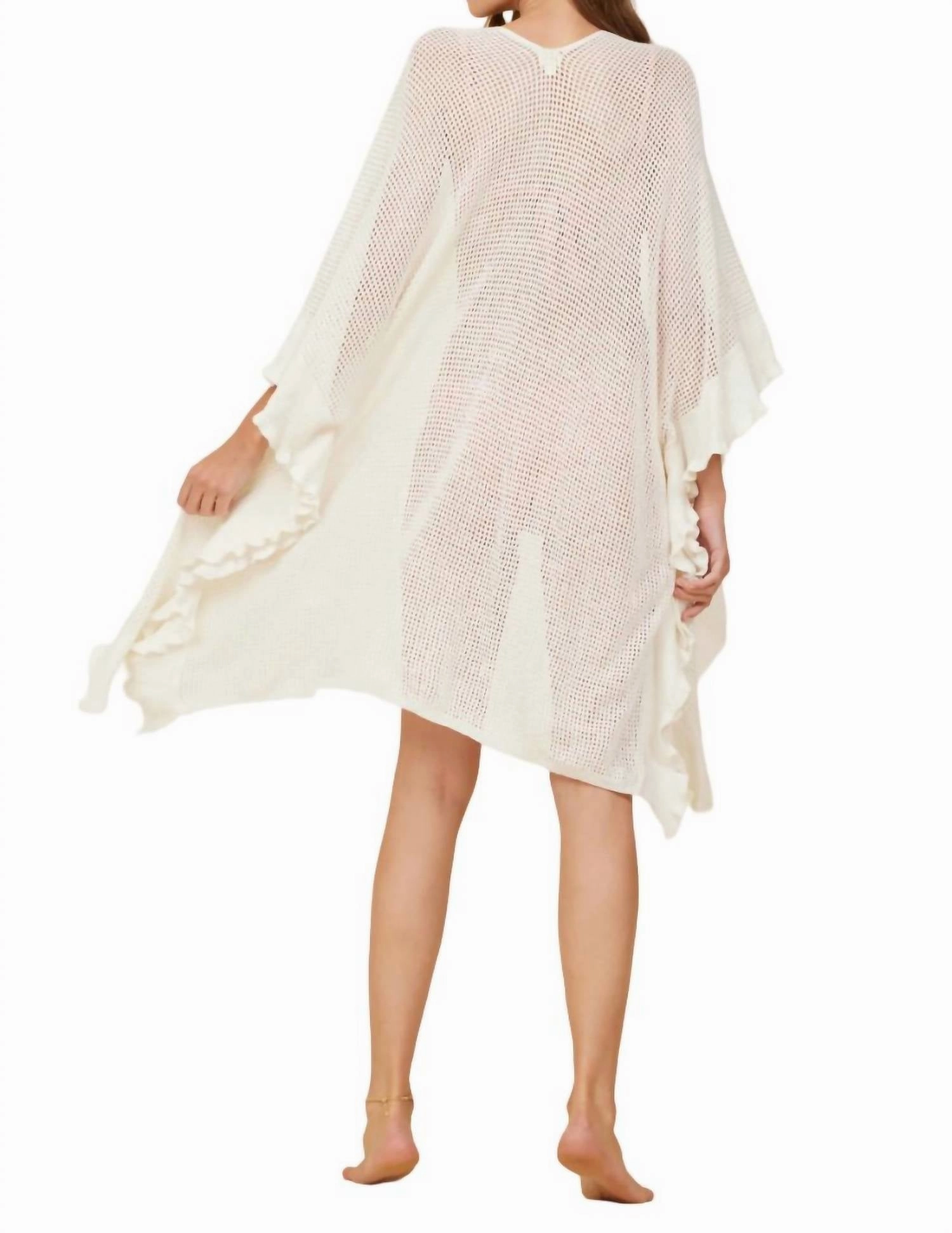 Mesh Knit Cover Up In Ivory