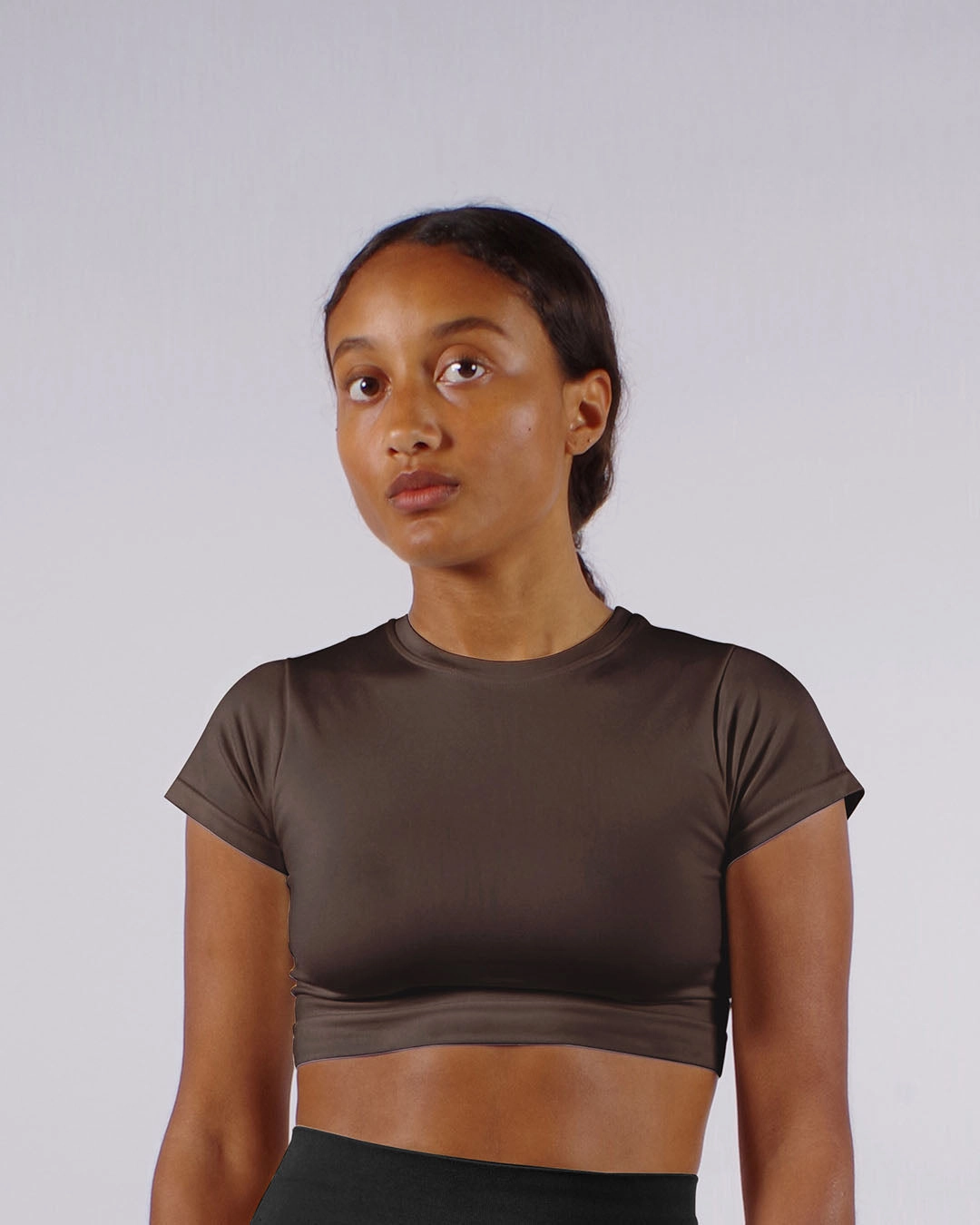 MINDFUL Crop Top | Chocolate Brown