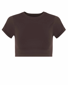MINDFUL Crop Top | Chocolate Brown