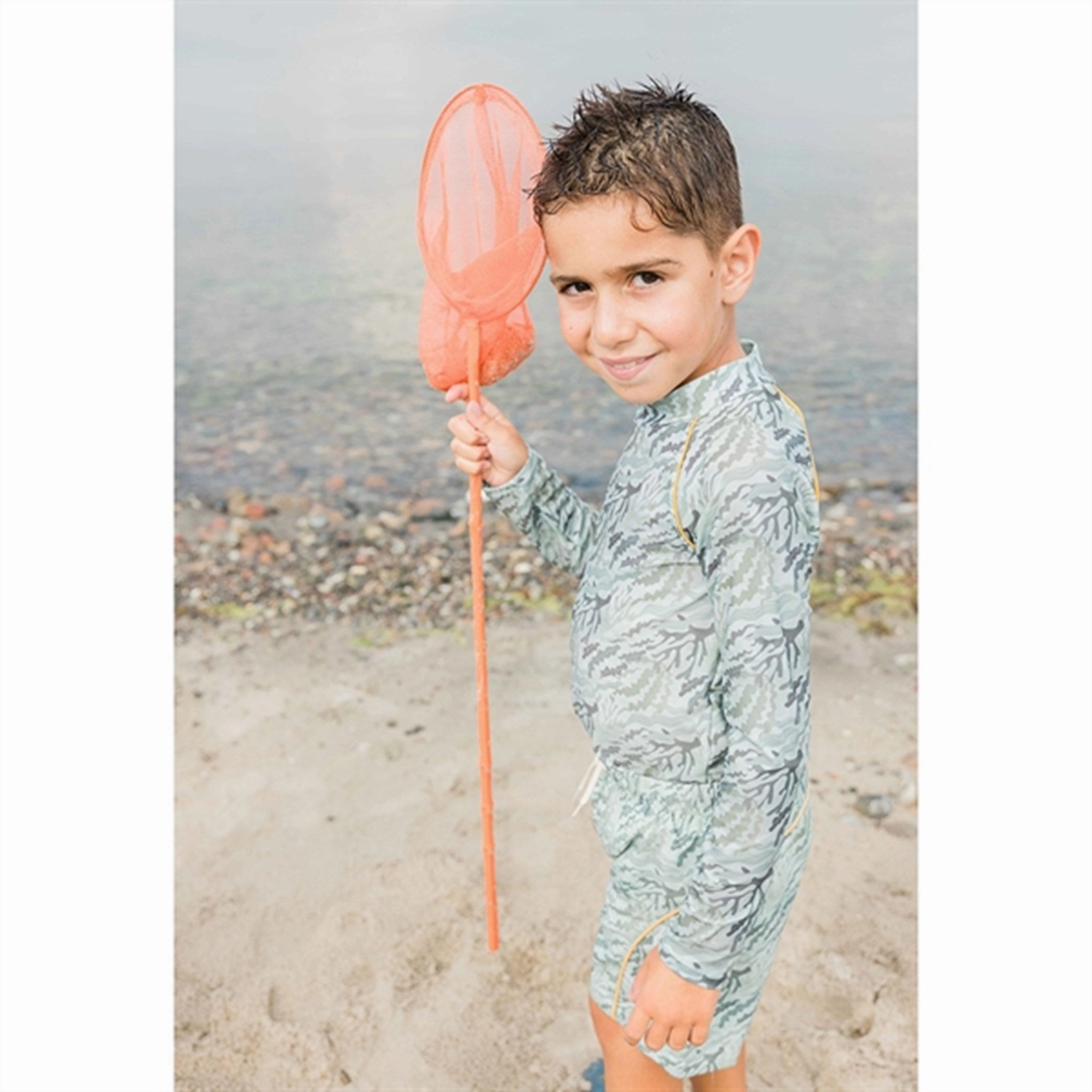 MINI A TURE Gani Printed UV50 Swim Top Sea Weed Camo