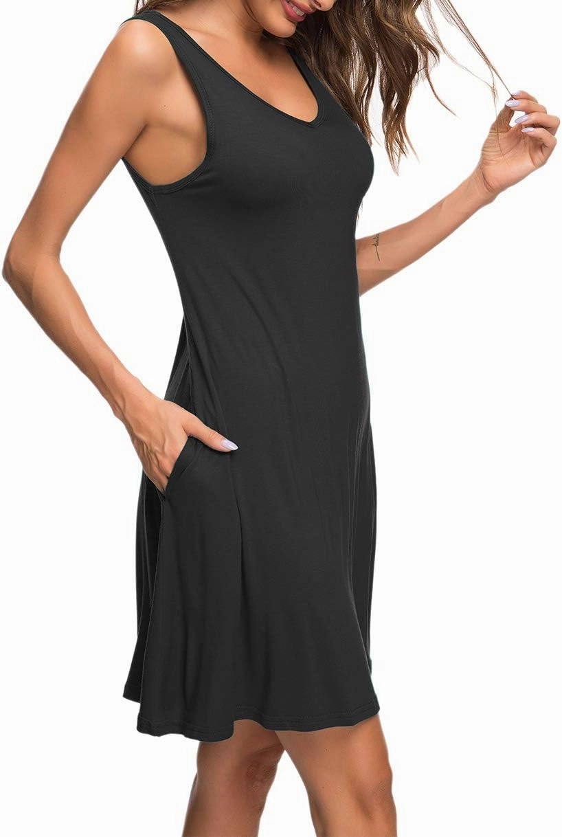 MISFAY Women's Summer Casual T Shirt Dresses Beach Cover up Tank Dress