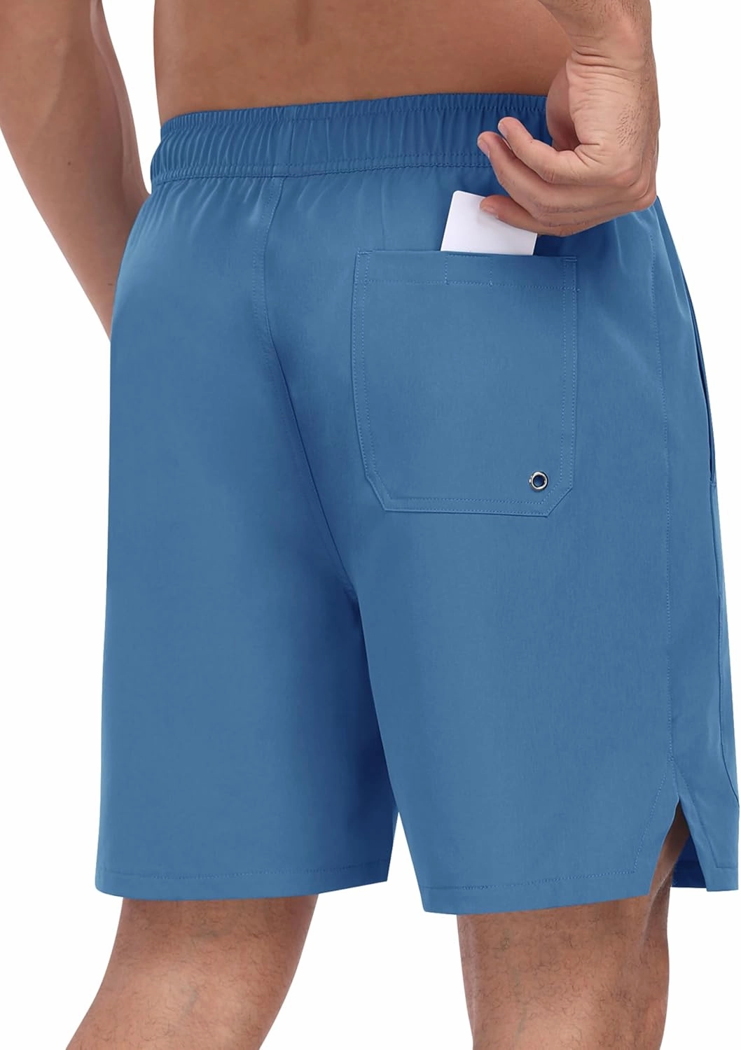 MoFiz Mens Swim Trunks 7inch Swim Shorts with Compression Liner Swimming Suits Board Shorts Surf Short Bathing Suit