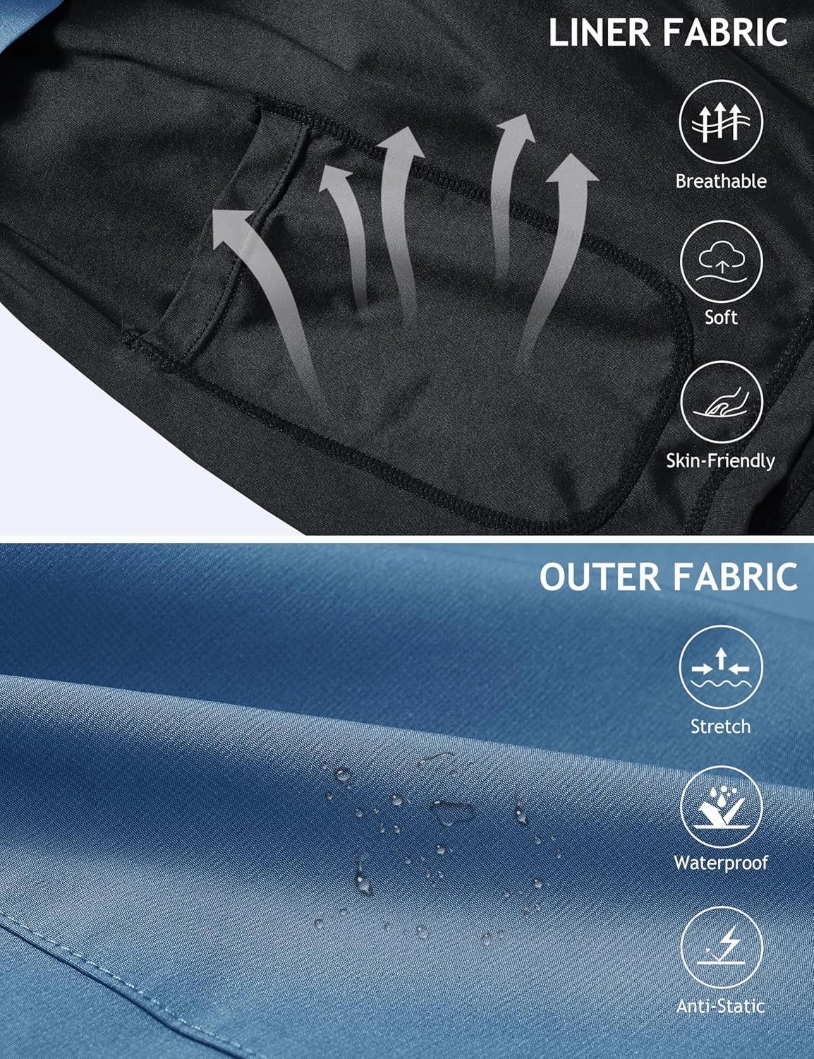 MoFiz Mens Swim Trunks 7inch Swim Shorts with Compression Liner Swimming Suits Board Shorts Surf Short Bathing Suit