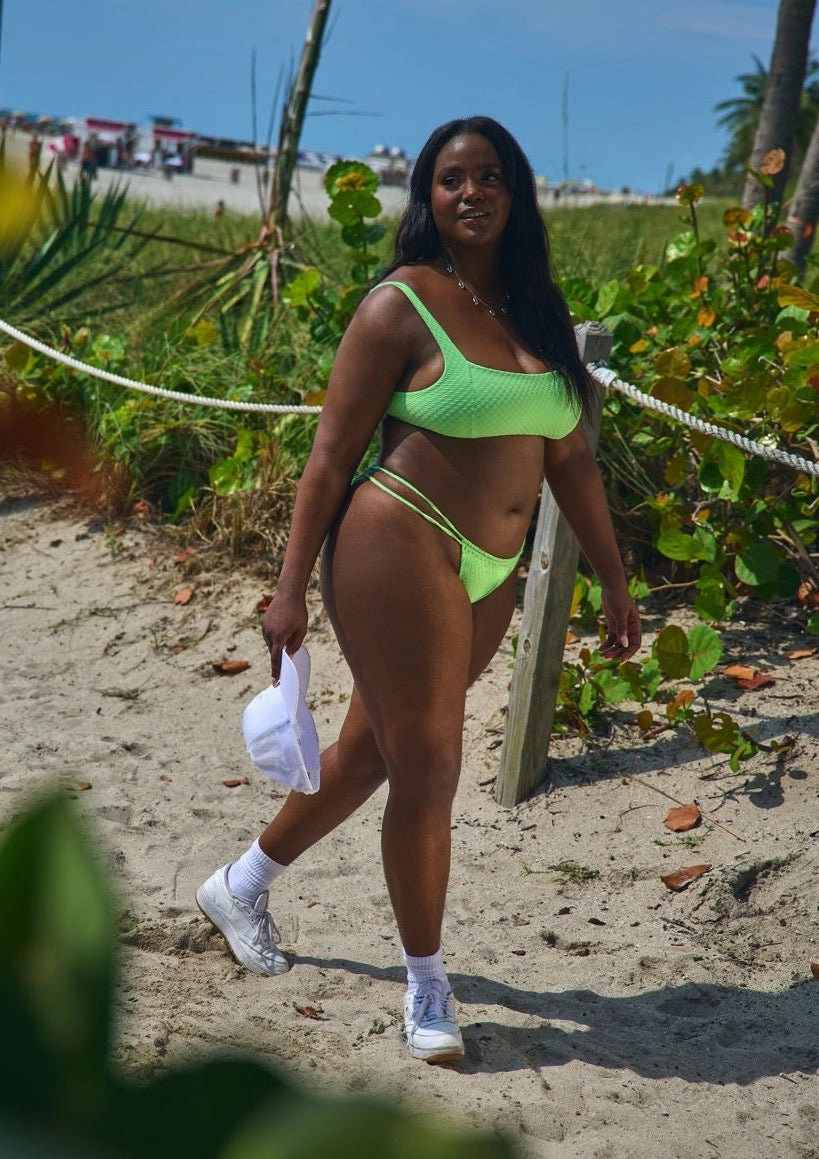 Montauk Top - Lime Green Check