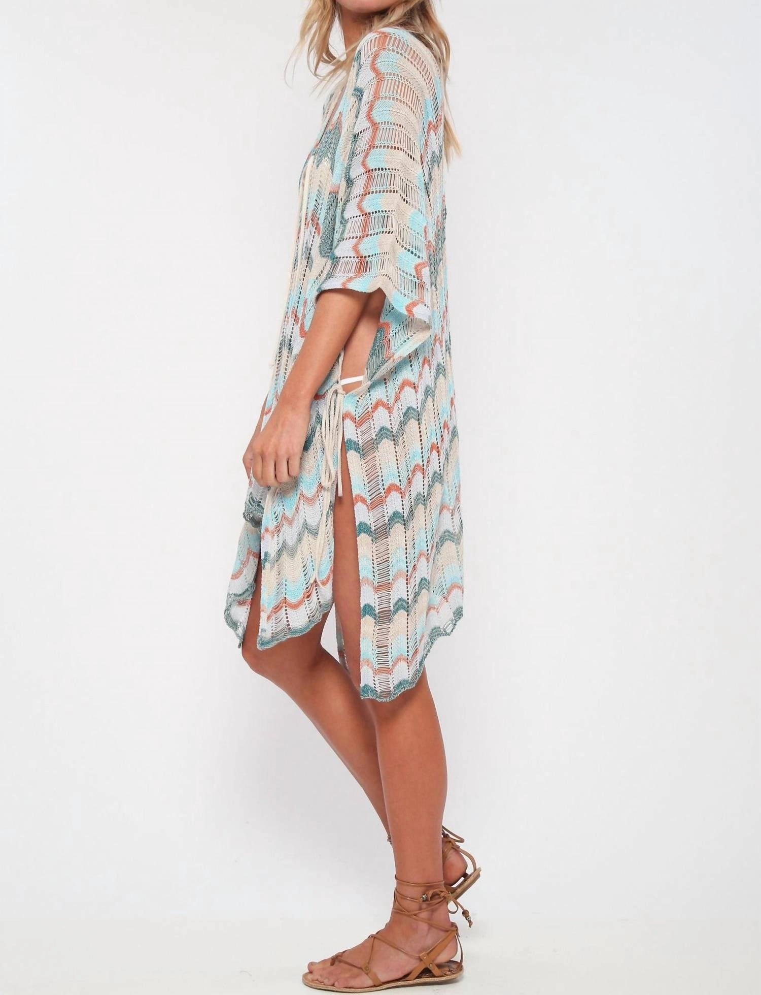 Morena Crochet Cover-Up In Turquoise