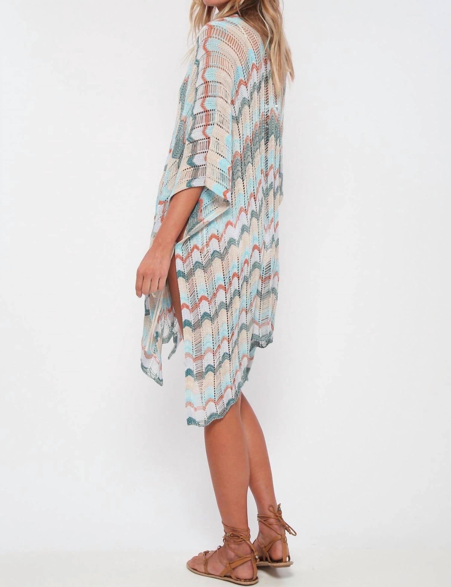 Morena Crochet Cover-Up In Turquoise