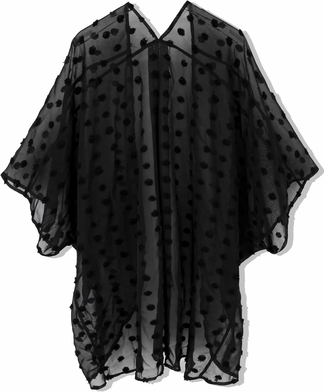 Moss Rose Women's Beach Kimono Coverup Sheer Chiffon Cover Ups, Casual Loose Open Front Cardigan Tops
